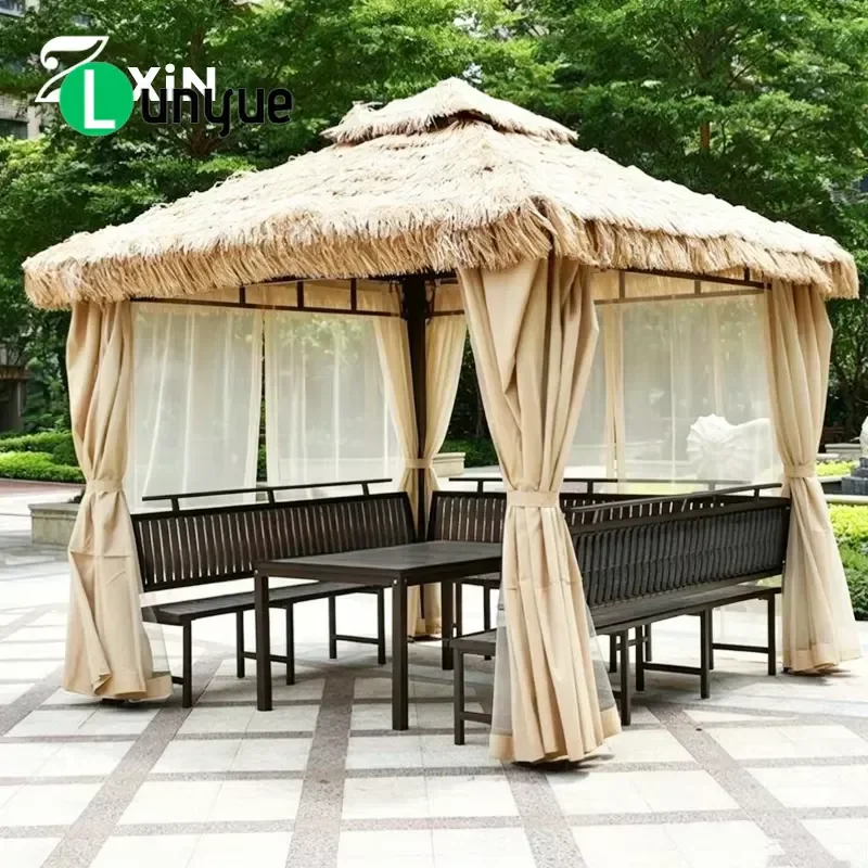 Luxury Aluminum Alloy Hard Top Patio Tent 3x4m Double Layer Polycarbonate Roof Outdoor Garden Terrace Canopy Durable