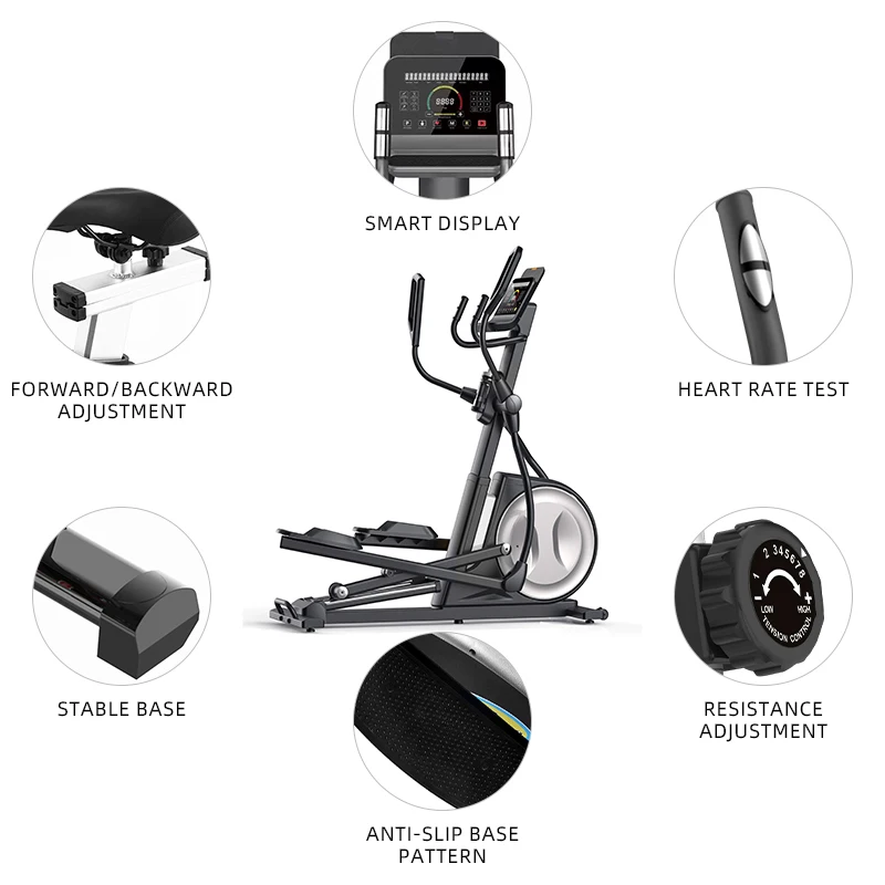 Most Popular Professional Elliptical Machine Cross Trainer Aerobic Exercise Fitness Equipment Magnetic Resistance