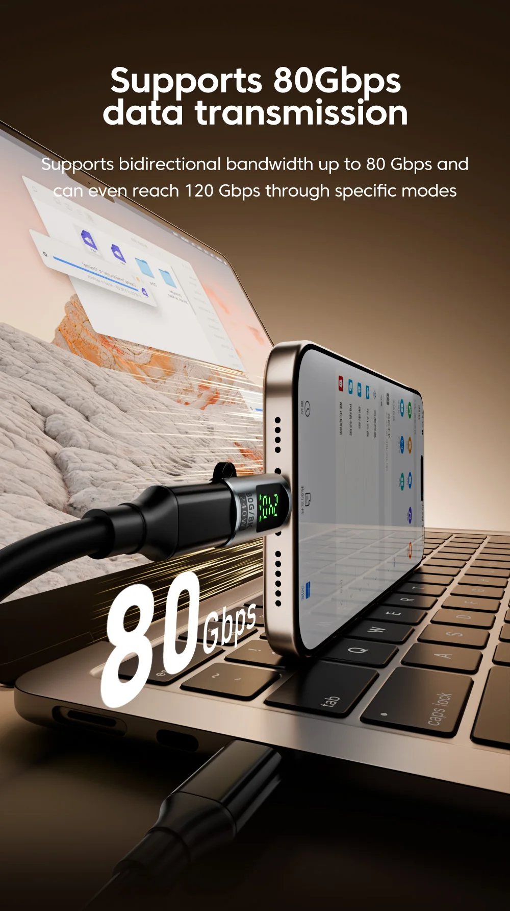 NNBILI 240W USB C Adapter Type C to USBC 4.0 OTG Connector Digital Display Data Adapter For iPhone 15 16 Macbook Pro Air Samsung