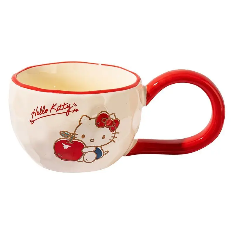 Kawaii Kuromi Cinnamoroll مرحبا كيتي سانريو لطيف الكرتون السيراميك بلدي ميلودي القدح الأطفال الحليب فنجان القهوة هدية عيد ميلاد للأطفال
