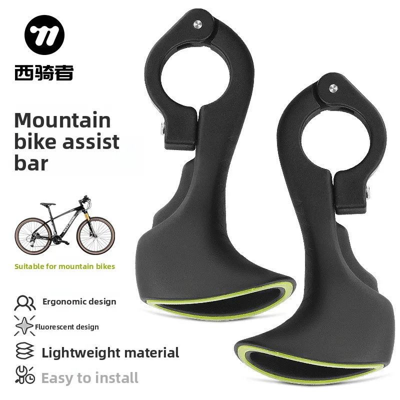 

Ergonomic Fluorescent Bike Handlebar Grips - Comfortable Nylon Bar Ends Cycling Accessory