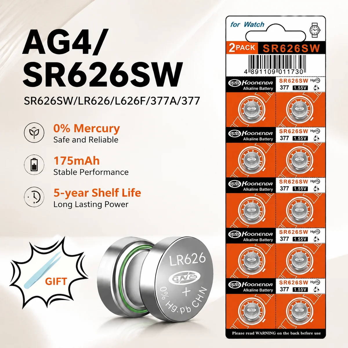 Button Cell Battery AG4 SR626SW 1.55V 2PCS-10PCS, 377 376 LR626 LR66 626A 177 Replacement For Watch Toys Clock Stable Power