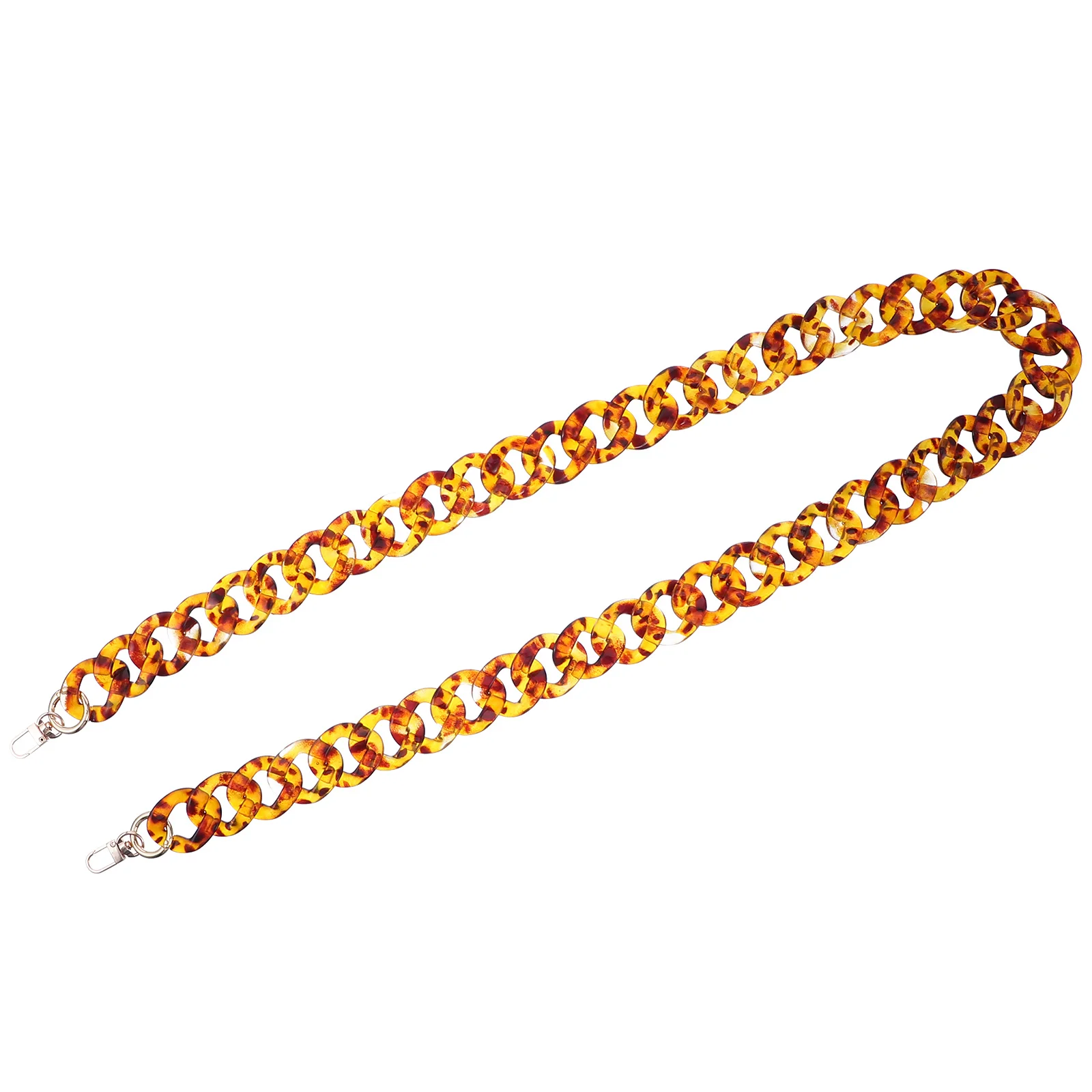 

1Pcs Leopard Print Resin Chain Acrylic Bag Chain for Handbag Replacement Stylish Smooth Surface Convenient Portable Decorative