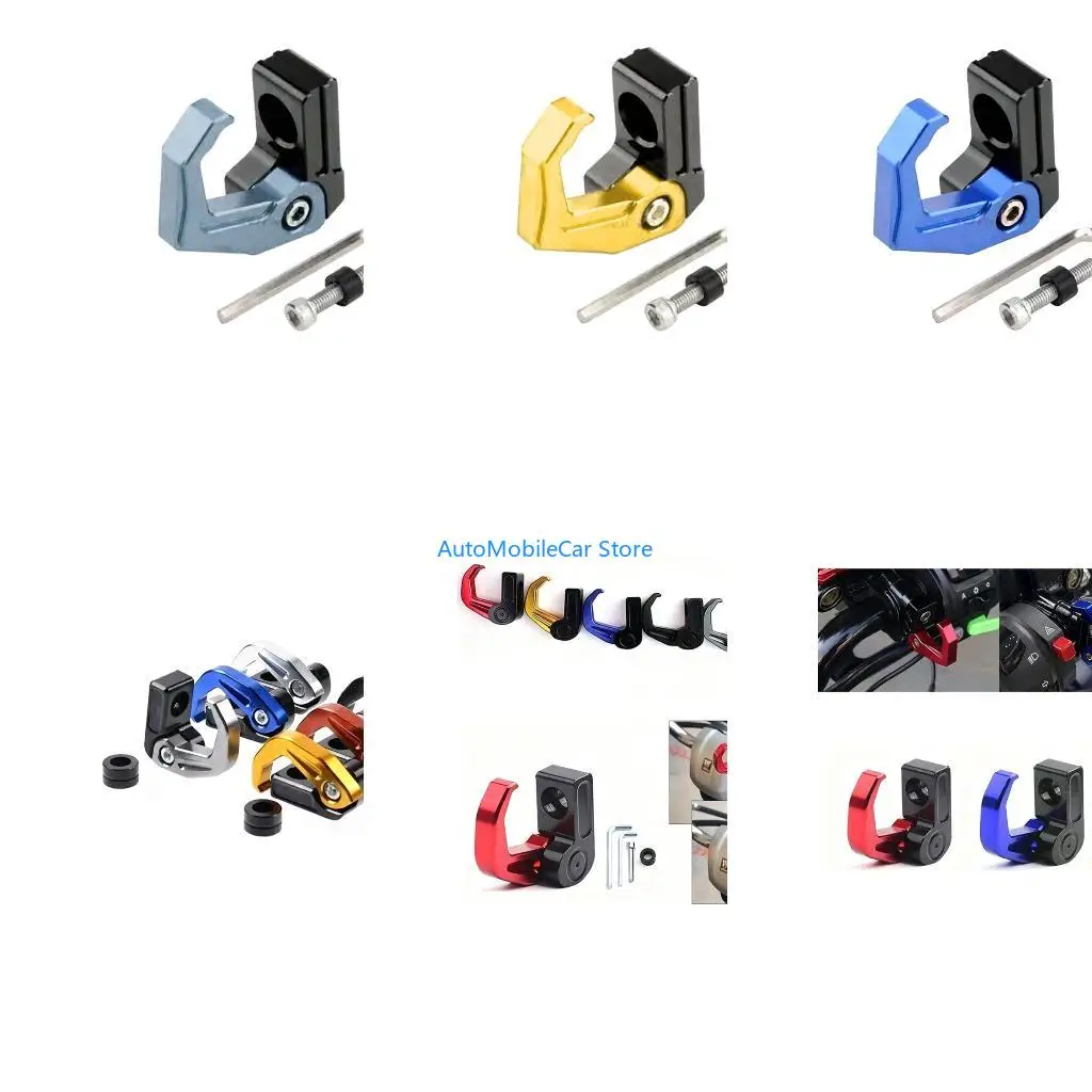 G8TE Anti Slip Foldable Motorcycle Handlebar Hook Heavy Load Capacity Aluminum Hook