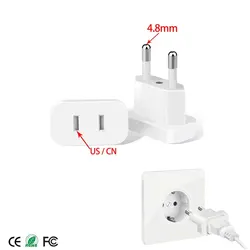 EU Power Plug Adapter US To EU Euro Europe Plug Power Plug Converter Travel Adapter China CN to EU Adapter Electrical Socket