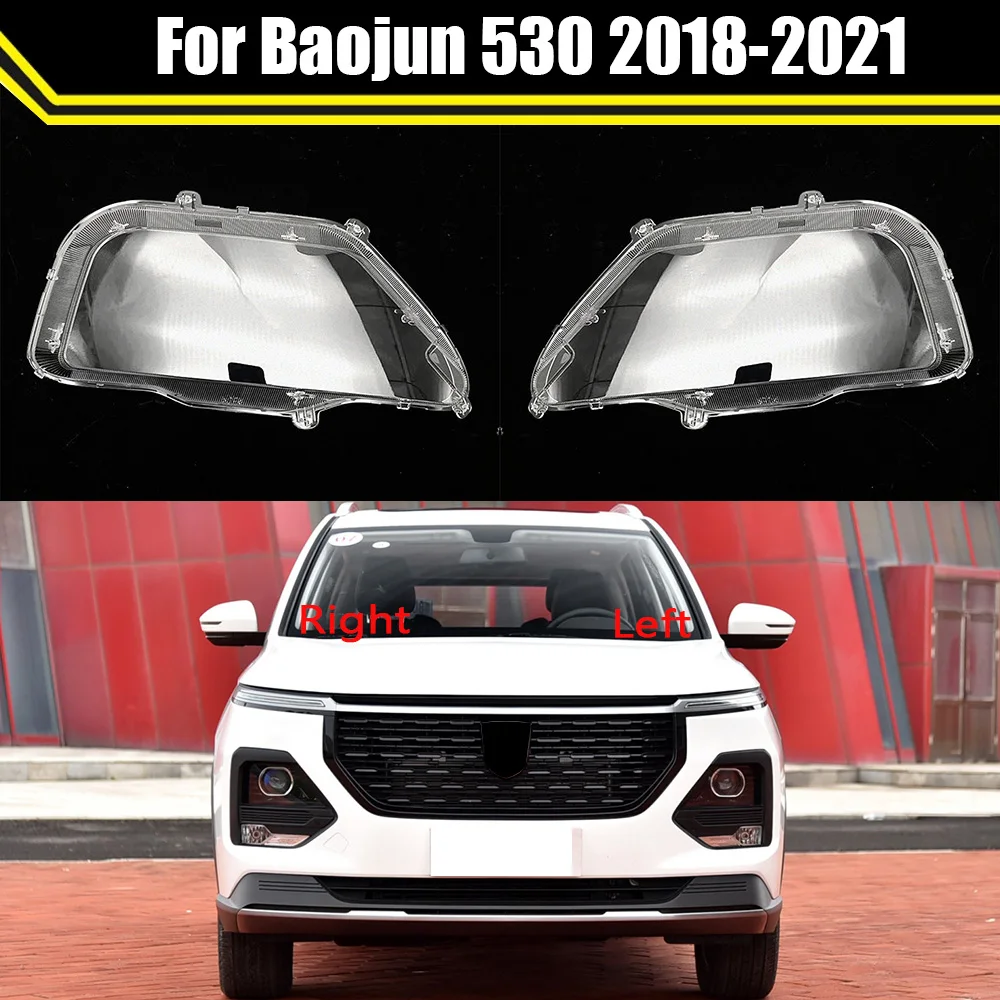 

Car Front Headlight Cover Auto Headlamp Mask Lampshade Lampcover Head Lamp Light Glass Lens Shell For Baojun 530 2018-2021