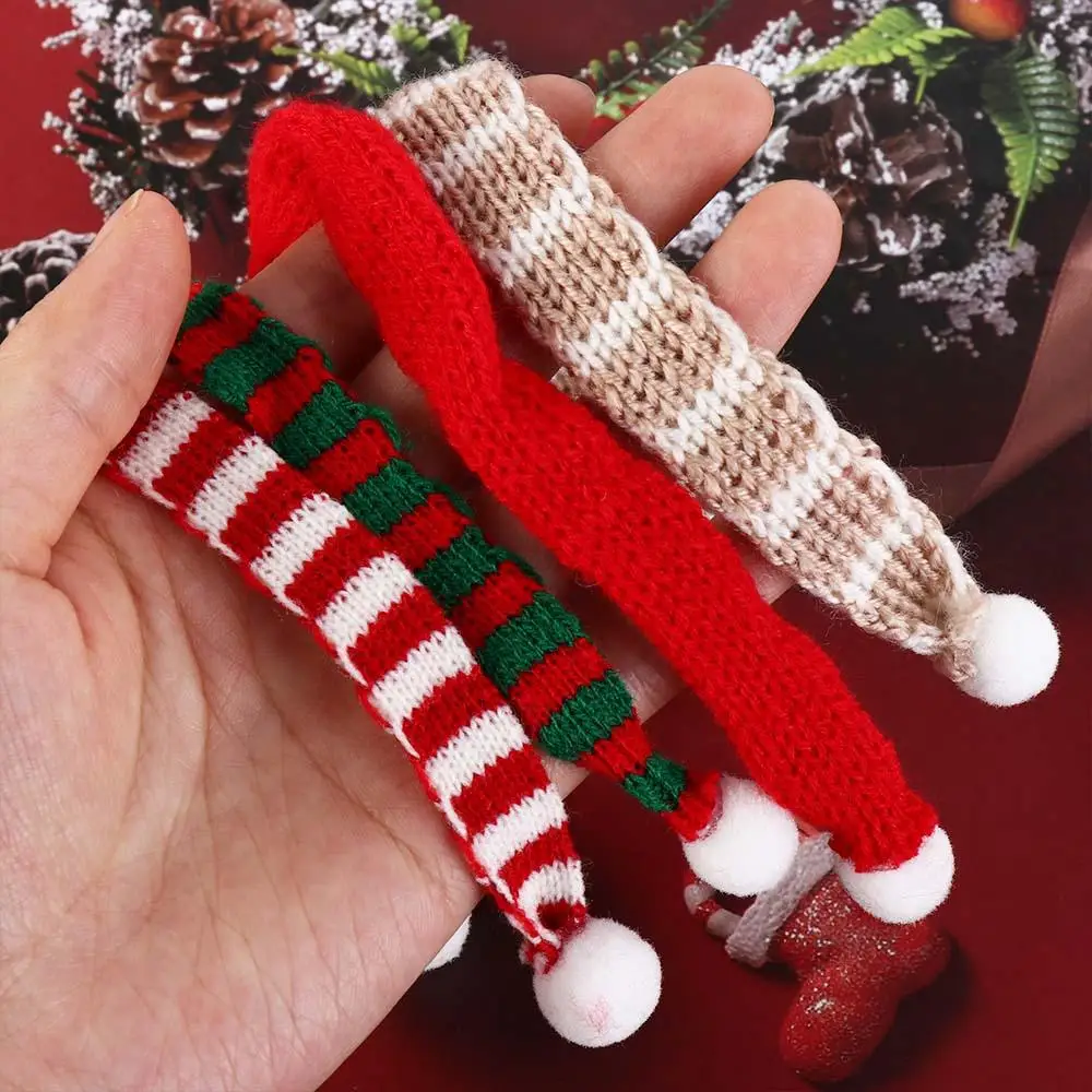 Miniaturowa apaszka na szyję 1:12 Ubranka dla lalek Miękka zabawa w udawanie Mini Świąteczne kapelusze dla lalek Symulacja czapki Zimowe akcesoria dla lalek Święta