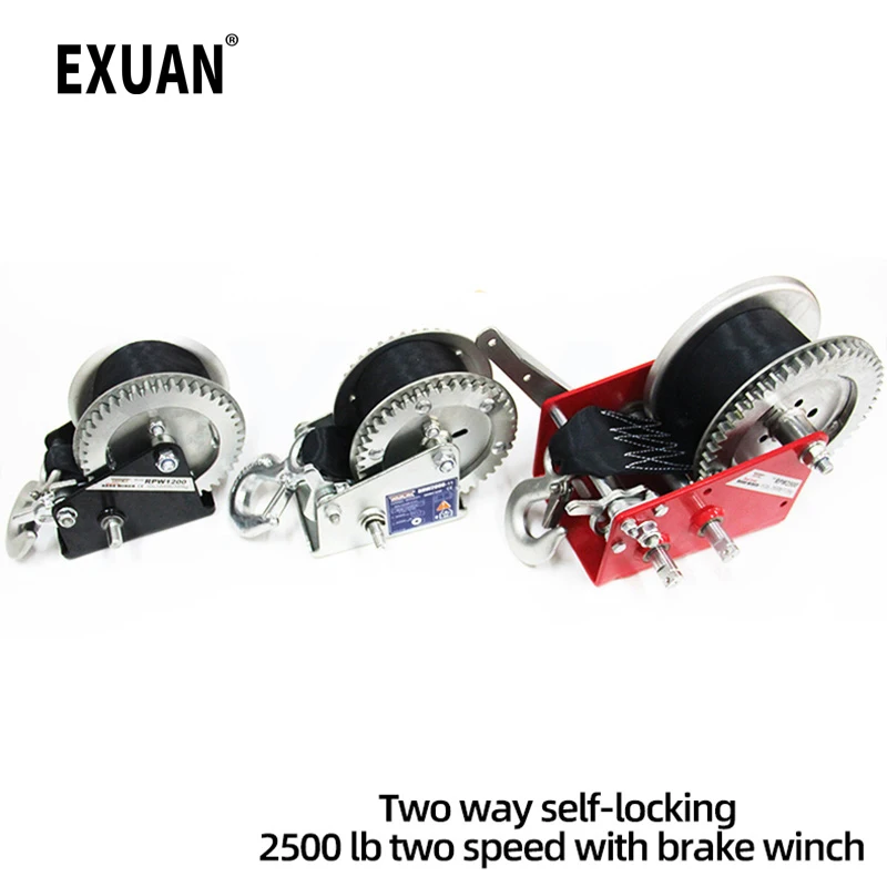 

10M Dual Speed Trailer Accessories Manual Winch Yacht Rubber Boat Motorboat Trailer Winch Bidirectional Self-Locking Winch