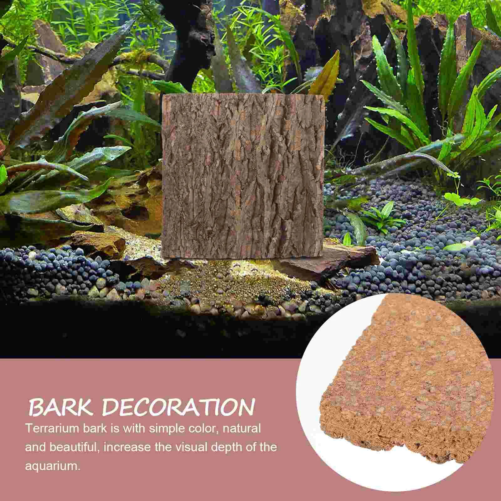 Cork Terrarium Background Natural Reptile Cork Bark Backdrop Climbing Mat for Beared Dragon