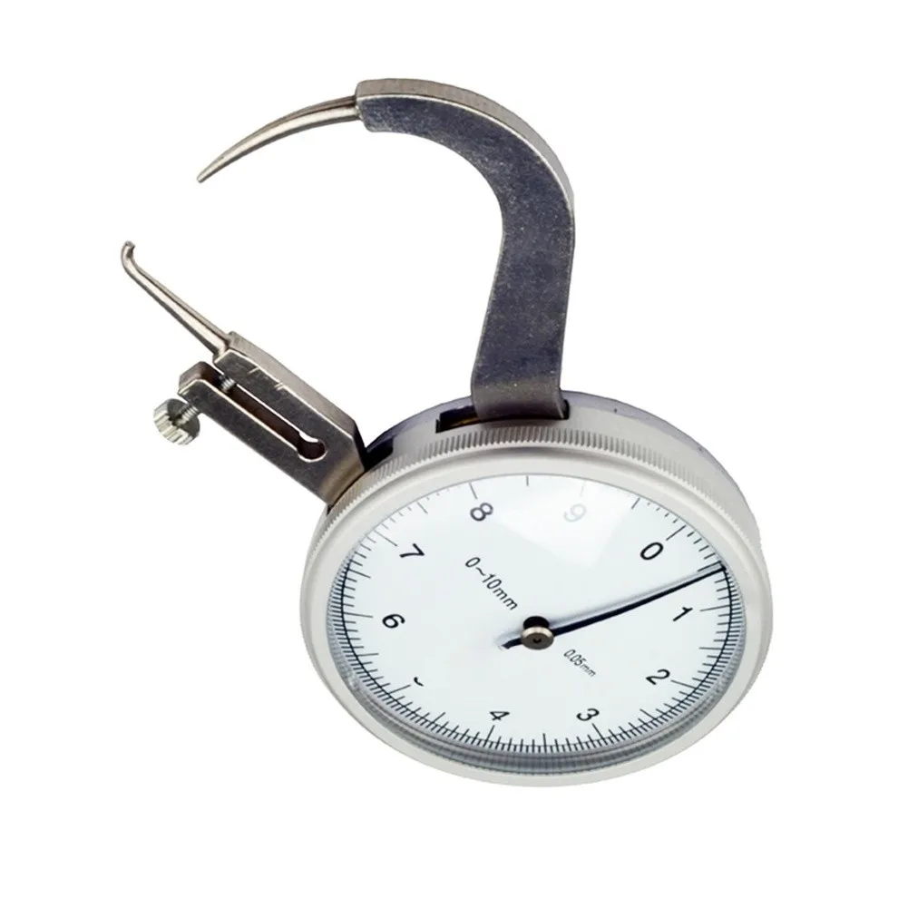 

Handheld Thickness Gauge with Pointer Dial 0 to 10mm Range and Adjustable Arms for On Site Thickness Measurement