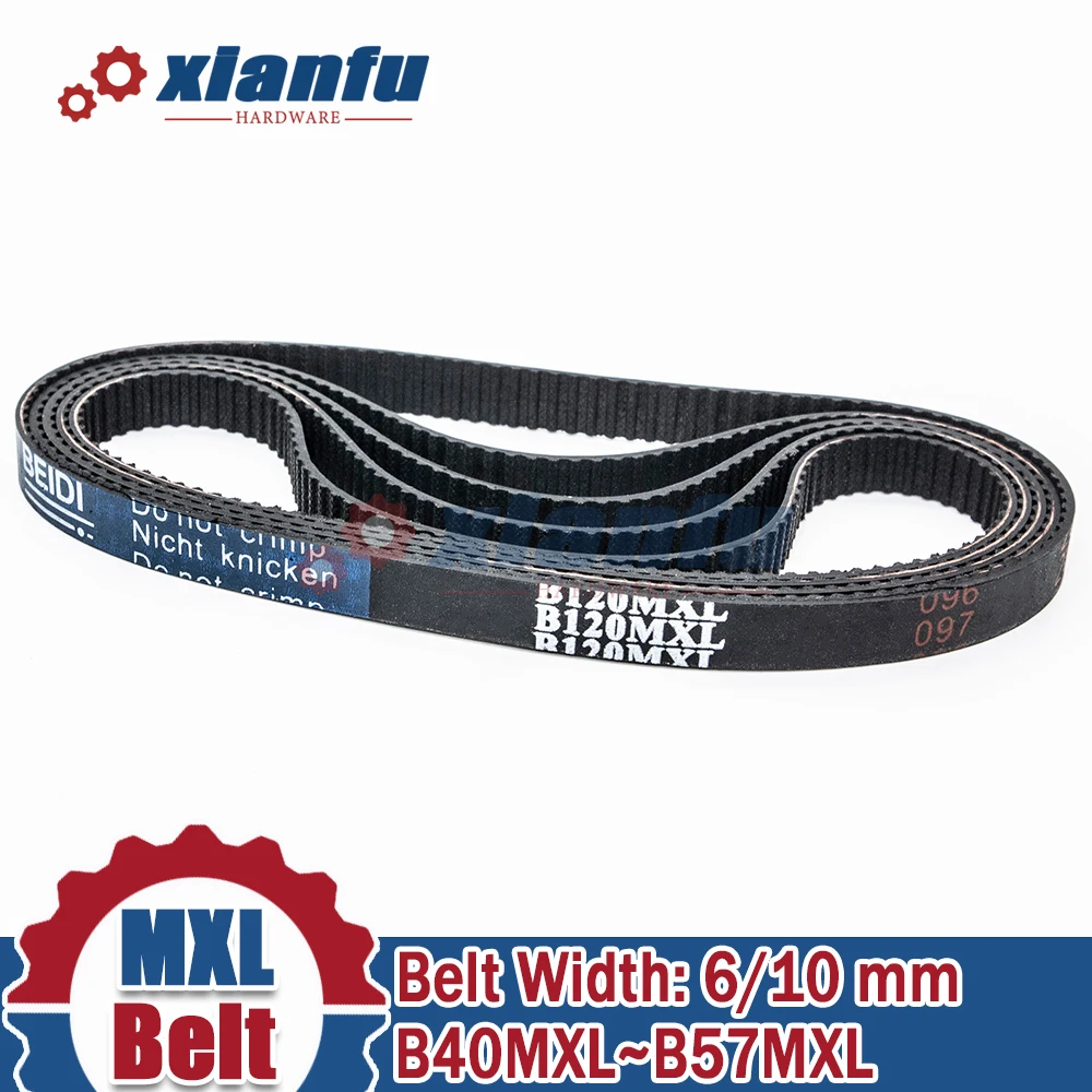 

MXL Timing Belt Pitch 2.032mm Width 6/10mm B40MXL B42MXL B43MXL B45MXL B46MXL B47MXL B48MXL B50MXL Synchronous Rubber For CNC