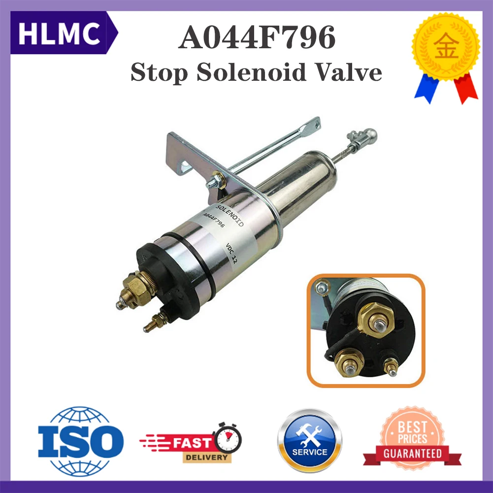 

12V Stop Solenoid Valve A044F796 for Cummins ONAN X2.5-G2 Generator Diesel Generator Engine Spare Parts