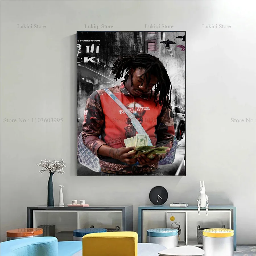 Classic L-Lucki Music Album Singer Star Rapper Gemini Poster Prints Canvas Painting Wall Art Picture Living Room Home Decor