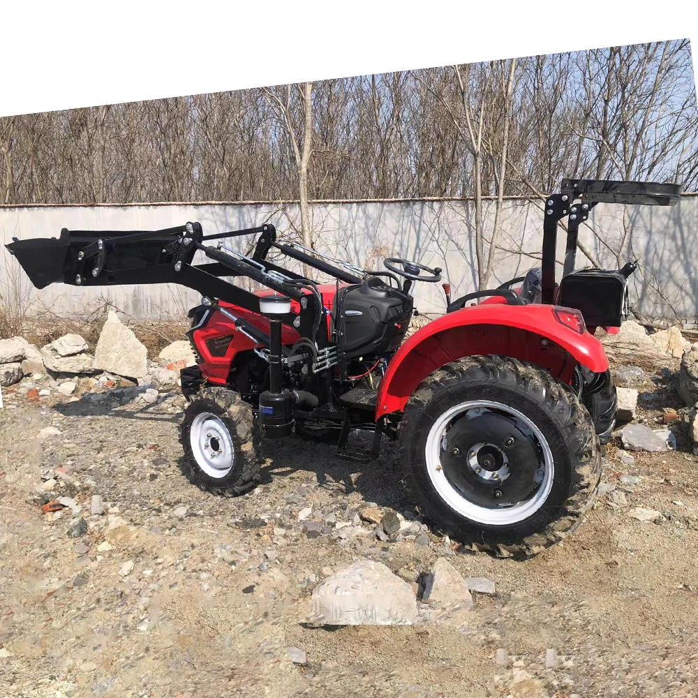 New Design 4WD 4X4 Affordable Compact Tractor with Loader for Small Farms Customizable Options 80-120HP