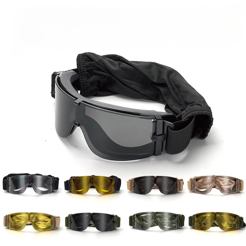 

Sunglasses for Men Tactical Goggles with Three Lens Shooting Glasses Fashion Sunglasses Cycling