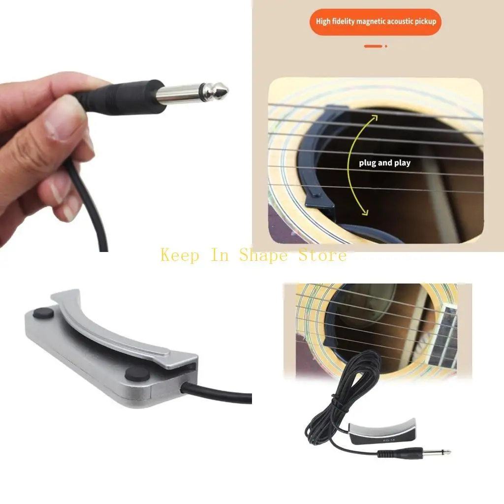 

U1JC Замена звукоснимателя для классической акустической гитары 39-41 дюймов, звукосниматели для фолк-гитары с низким уровнем с