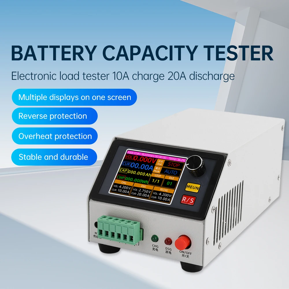 

DC19V 4.74A Professional Programmable Electronic Battery Load Tester 150W DC Load Resistance Battery Capacity Tester