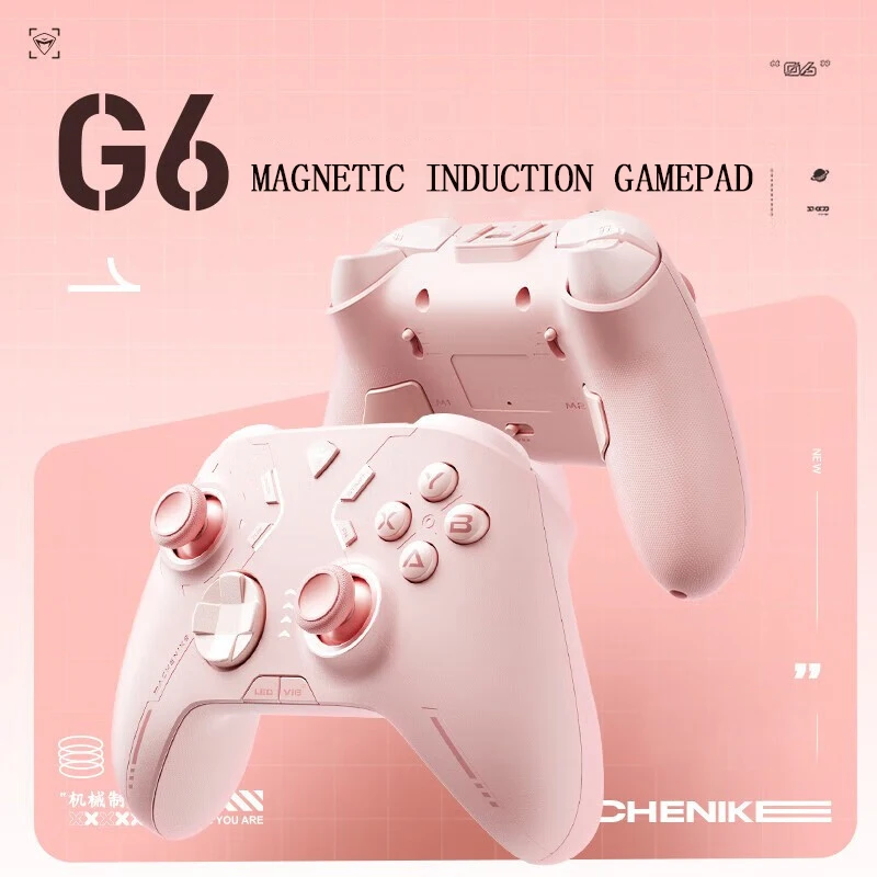 

Mechanic G6 G62024 New Gamepad Bluetooth Wireless Tri-Mode Switch Wired Computer Pc Mobile Ns Steam Magnetic Induction Gamepad