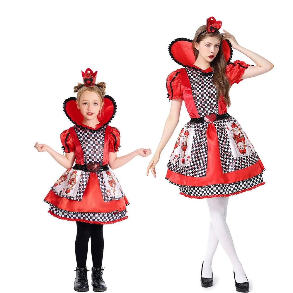 halloween-alice-in-wonderland-queen-of-hearts-cosplay-poker-print-dress-women-and-girls-kids-stage-drama-show-costume