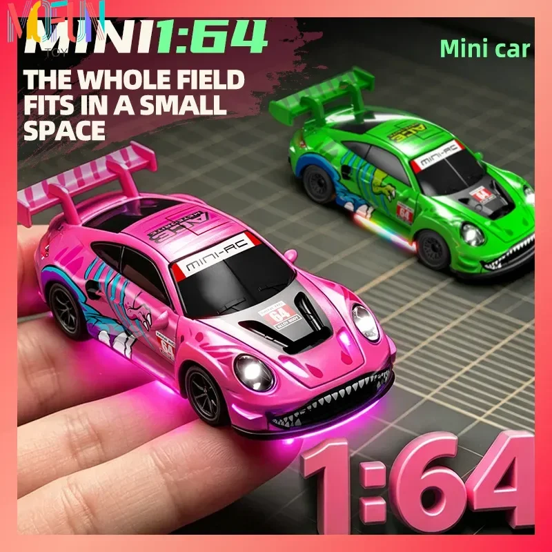 Scy-64001 1/64 High Speed Drift Rc Car With Light 2.4g 4wd Remote Control Car Mini Racing Model Cars Desktop Full Proportion Car