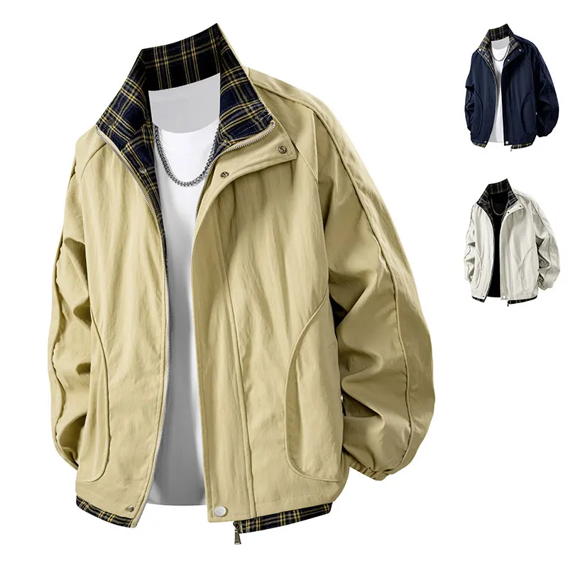 

2025 NEW Trendy Casaul Jacket Men's Baseball Collar Streetwear Coats Hoodies