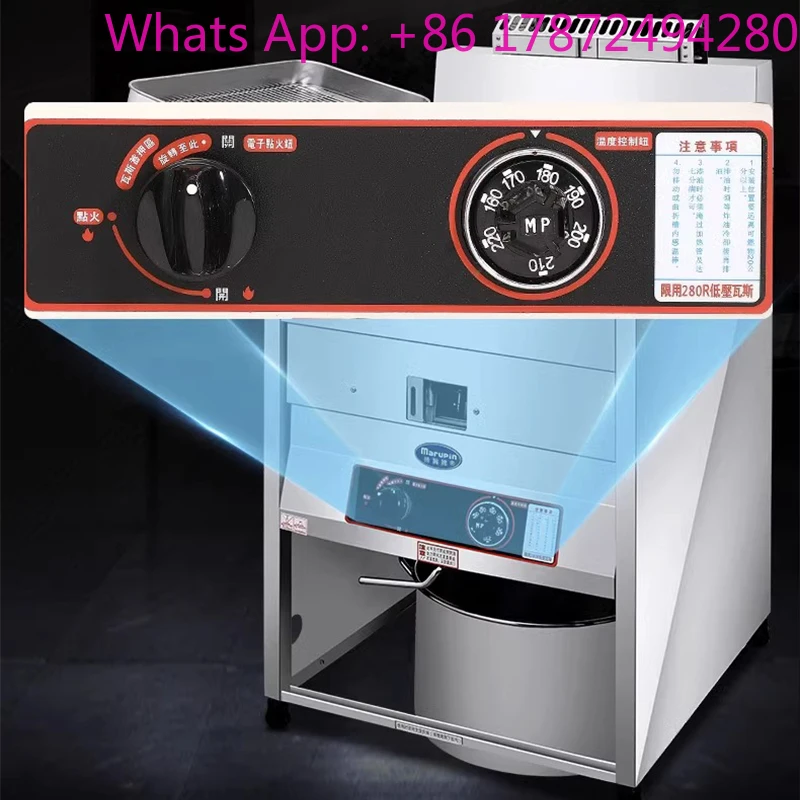 30L/40L  Deep Fryer 30 Liter Commercial 1 Tank Chicken Frying Machine with Thermostat Temperature Control