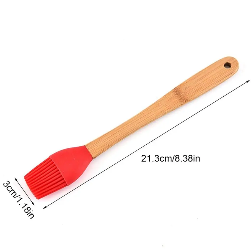 Bakeware Heat Resistant Non-stick Kicthen Utensils Wooden Handle Mini Cake Scraper Spatula Baking Tools Brush
