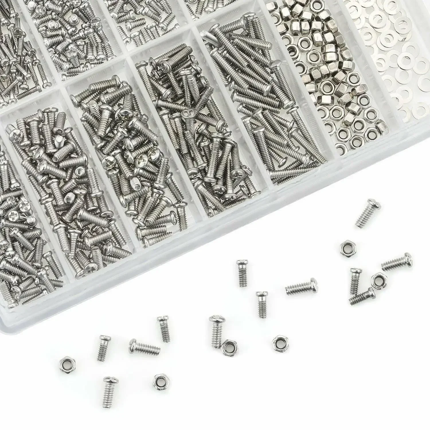 1000PCS Glasses Repair Screw Box Family Watch Repair 18 Combination Set Sunglasses Reading Glasses Screws