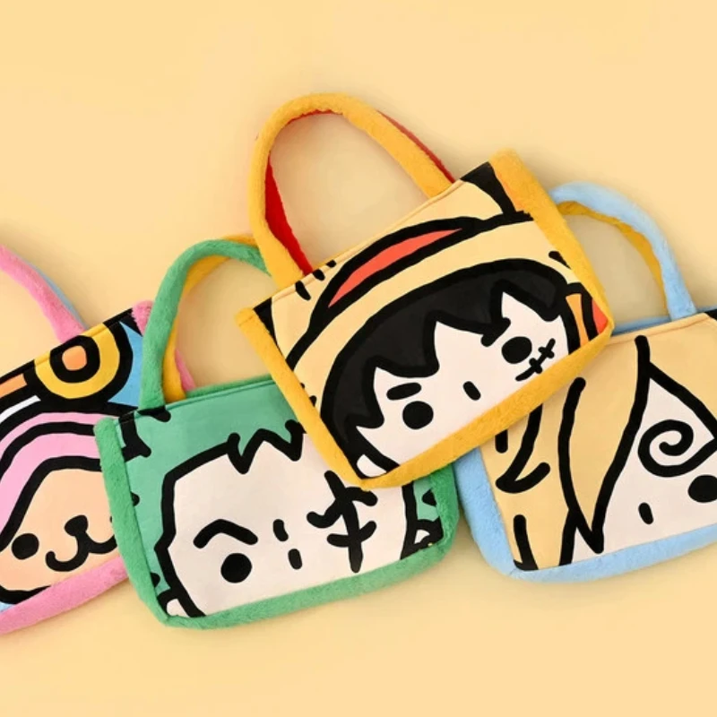 

Официальная плюшевая сумка-тоут One Piece, сумка на одно плечо, в мультяшном академическом стиле, аниме-атрибутика для студентов, для ежедневных поездок в школу и на работу