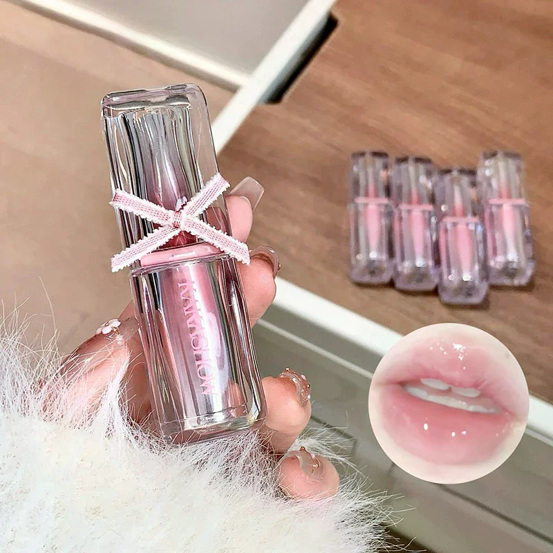 Trwały błyszczyk do ust o smaku lodowej herbaty, przezroczysty płynny błyszczyk w żelu, wodoodporny błyszczyk do makijażu dla kobiet.