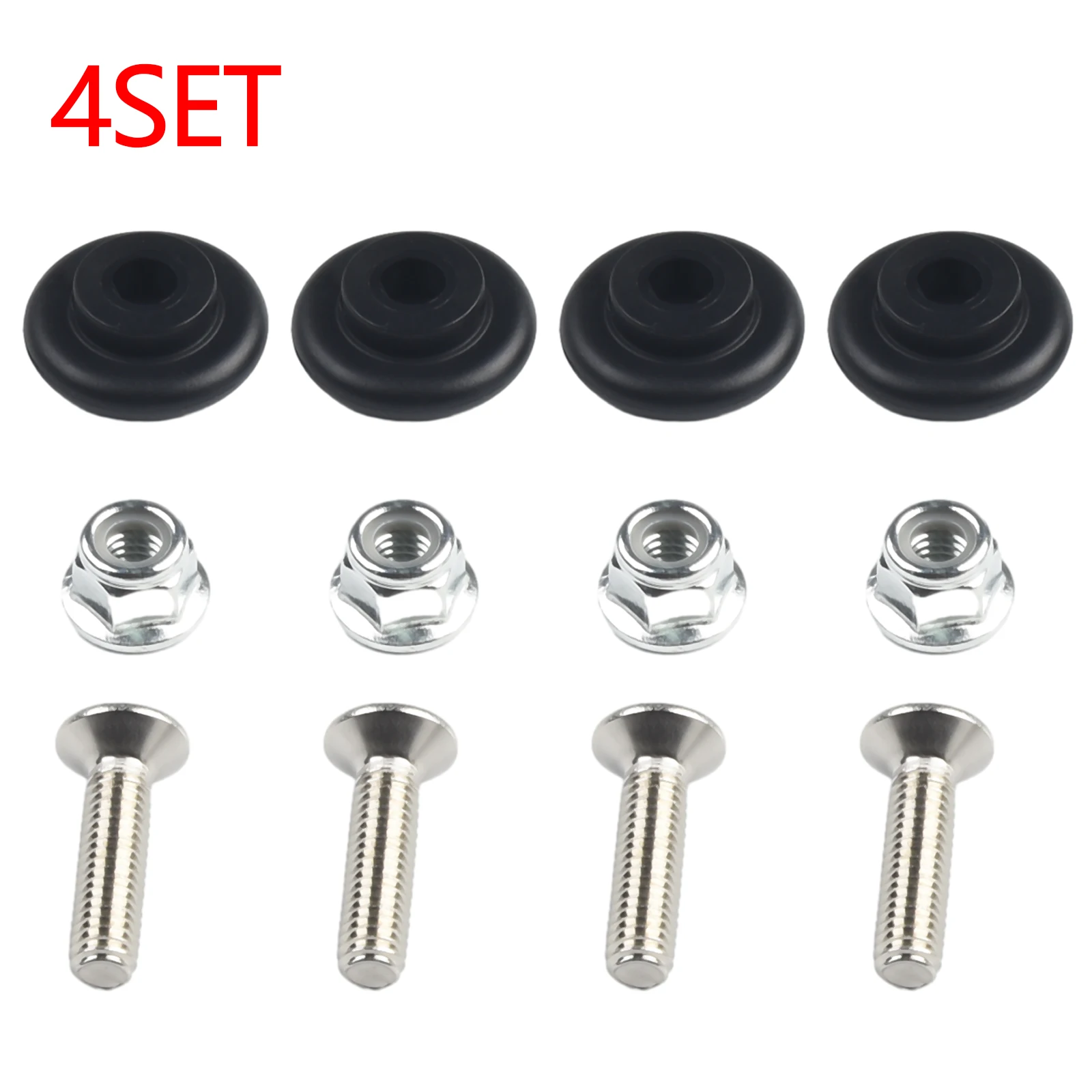 4set/12pcs Motorcycle Bracket Bushing Pad Hot Sale Universal Top For Storage Box Trunk Bracket Base Plate Motor Replacement Part