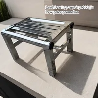 Taburete Bajo de Acero Inoxidable – Taburete Reforzado para Baño, Cocina y Hogar hasta 100 kg