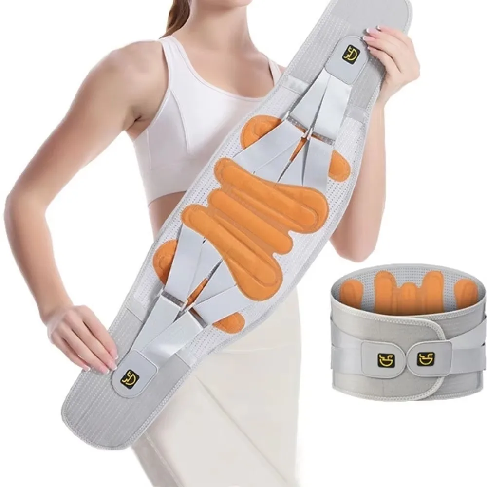 

Dual Adjustable Waist Braces Belt Breathable with 3 Pads Lumbar Support Belt Ergonomic Unisex Brace Support Belt