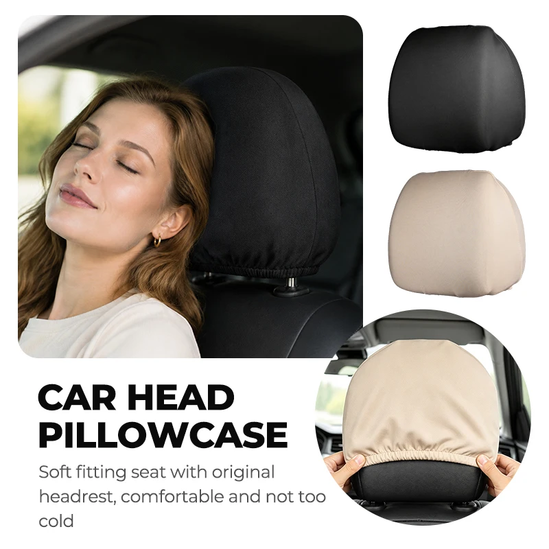 Car Neck Pillow Protection Cover Wear-resistant Anti-Dirty Headrest Pillow Case
