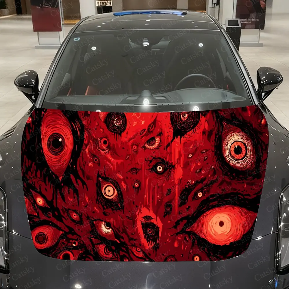 

Eyes of the Abyss Car Vinyl Wrap, PVC Waterproof Car Hood Sticker, Self-Adhesive Scratch-Resistant Stickers