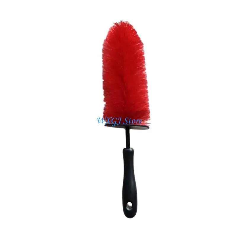 37JE Long Tire Rims Brush With Two Tone Design For Vehicle Detailing Washing Enhanced Visibility During Cleaning Process