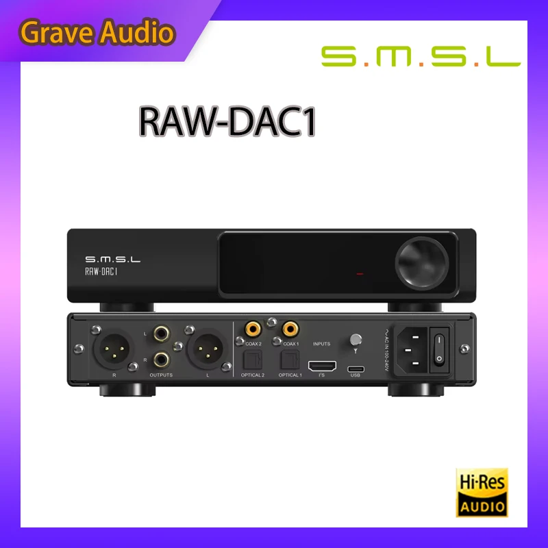 SMSL RAW-DAC1 HIFI جهاز فك ترميز الصوت المكتبي MQA USB DAC AK4499EX رقاقة بلوتوث 5.1 المضخم دعم LDAC AAC