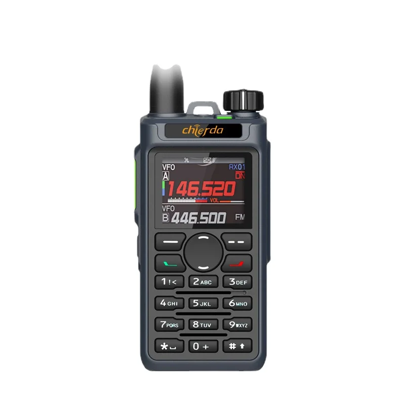 Chierda UV58D AES256 Digital Dual Band Two-way Squelch UHF VHF Ham Radio DMR Walkie Talkie Compatible with Motorola