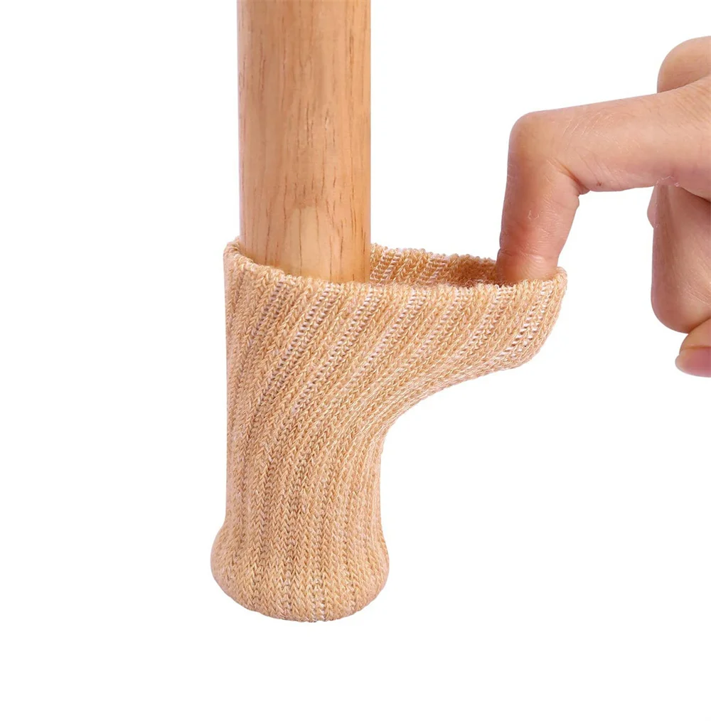 24Pcs Knitted Chair Leg Socks High Elastic Feet Socks Floor Protectors with Anti-Slip Pads Thick Chair Leg Caps Furniture Covers image 4
