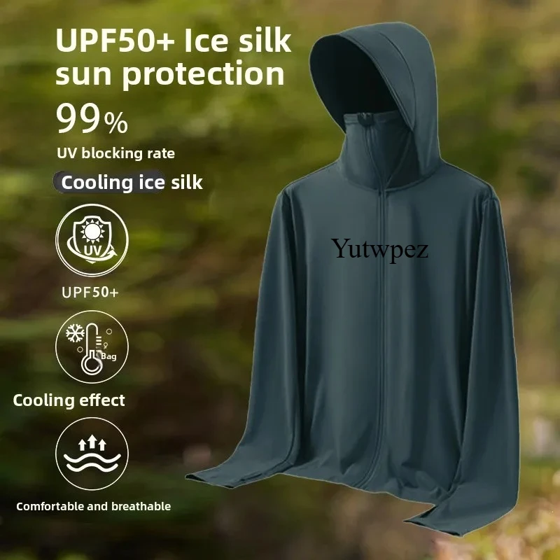 Running UPF50+ UV Protection Ice Silk Cool Feeling Sun Protection Lightweight Breathable Fishing Jacket Outdoor Sports Shirt image 6