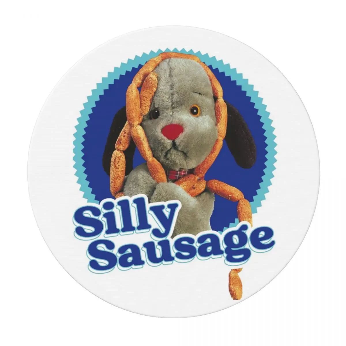 Sooty Sweep Silly Sausage Waterproof Round Tablecloth Oilproof Table Cloth for Kitchen Events Dining Table Cover