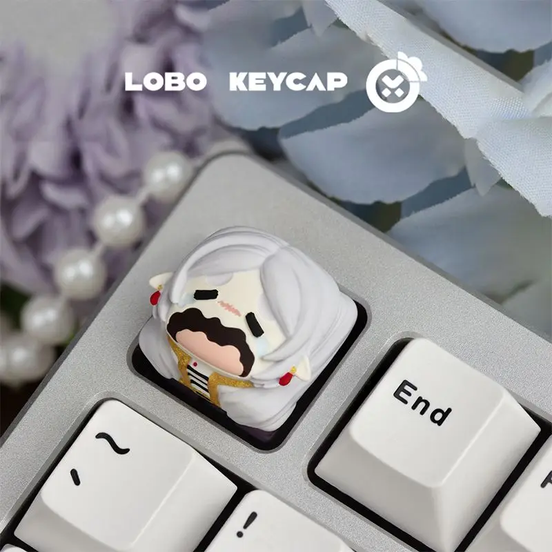 Frieren Beyond Journey's End Mechanical Keyboard Keycap Handmade Key Cap DIY Replacement Keycap for Mechanical Keyboard Decor