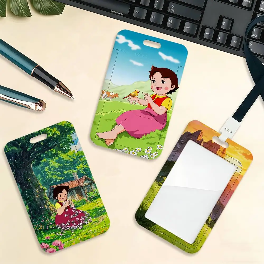 Cartoon H-Heidi A Girl Of The A Alps Anime Card Holder Cardcase Bank Credit Student ID Subway Work Permit Badge Holder