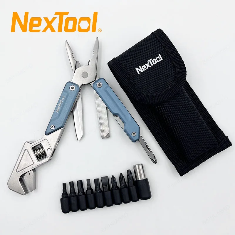 2024 New NexTool Light Wrench W2 Multitool Folding Pliers Multi-functional Spanner Screwdriver Outdoor Camping EDC Tool