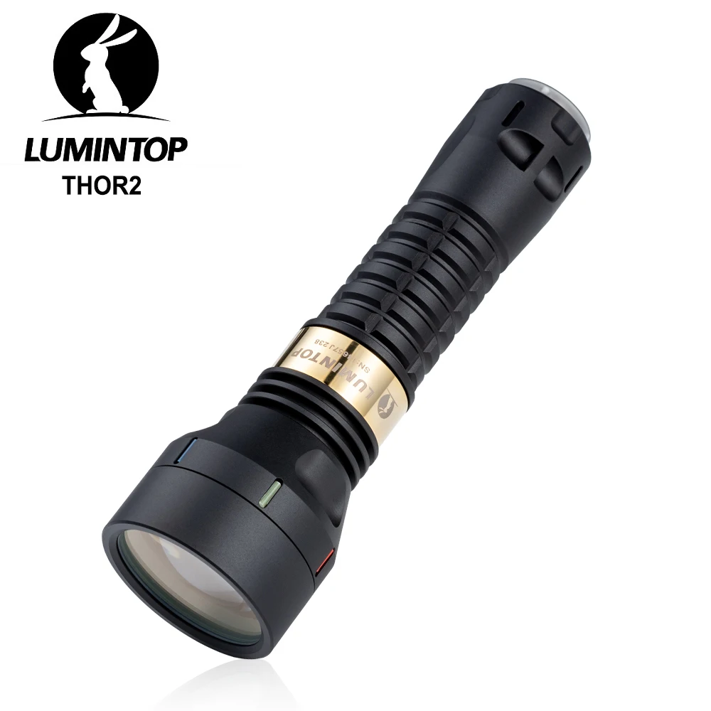 Linterna LED para Exteriores EDC LEP, Alcance de 1700M, Linterna de Camping, Potente Linterna LED con USB-C, Batería de Iones de Litio 18650, THOR 2