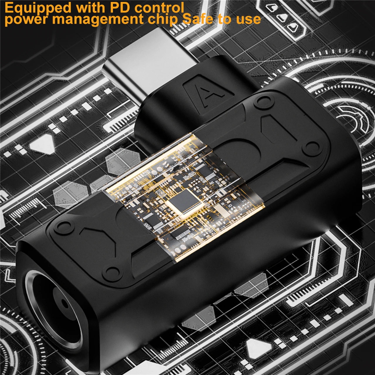 Dc Female To Type-c Adapter Suitable For 140w Pd Power Supply Adapter 5v/9v/20v7A Automatic Recognition Female To C Male Adapter