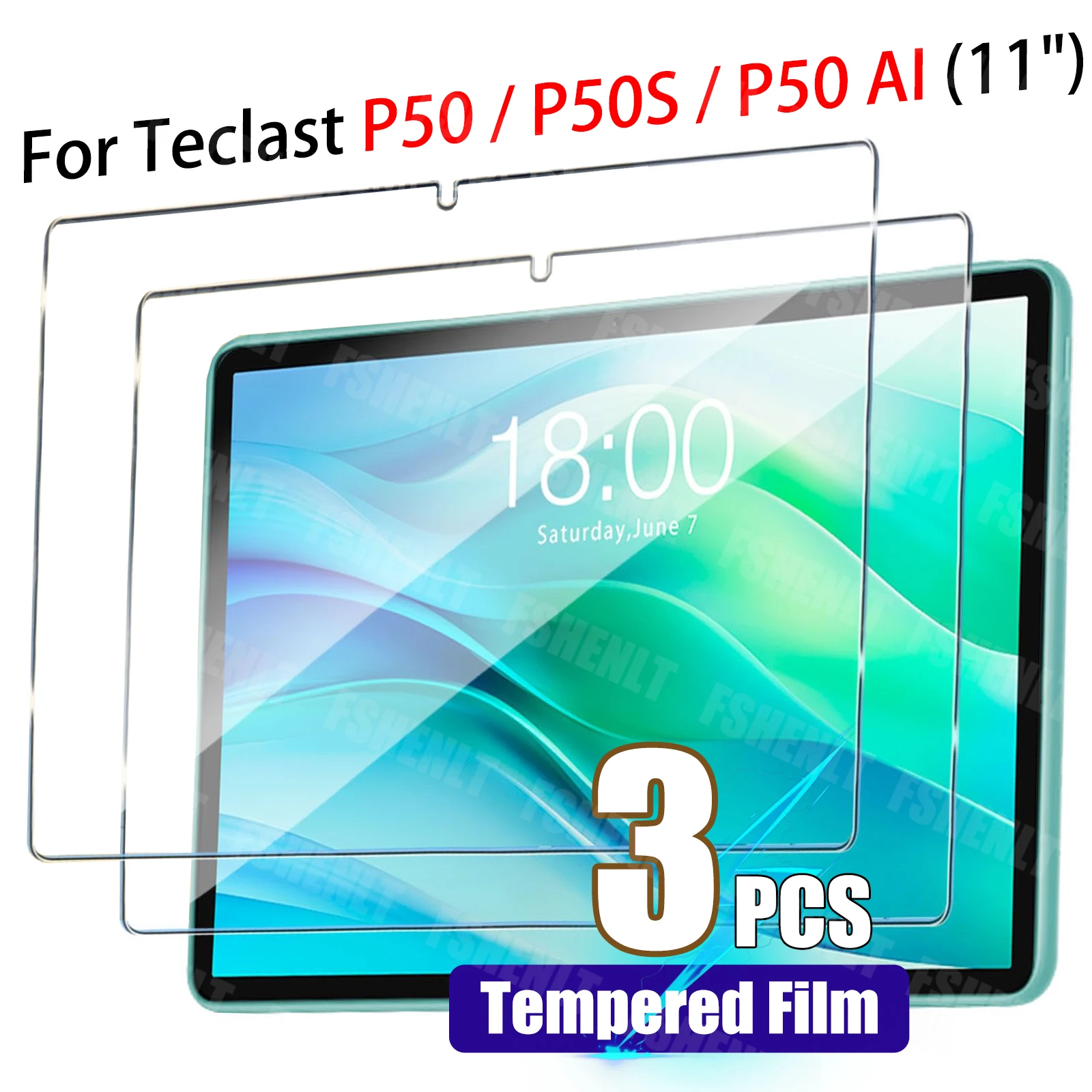 Tempered Glass for Teclast P50 AI / P50S / P50 (11-inch) Screen Protector Tablet HD Clear Explosion-Proof Film Anti-fingerprint