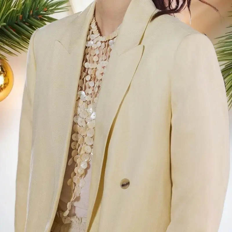 

Bead Handmade Woven Shell Tassel Necklace Summer Beach Style Multi-layered Collarbone Chain Women's Fashion Jewelry Accessories