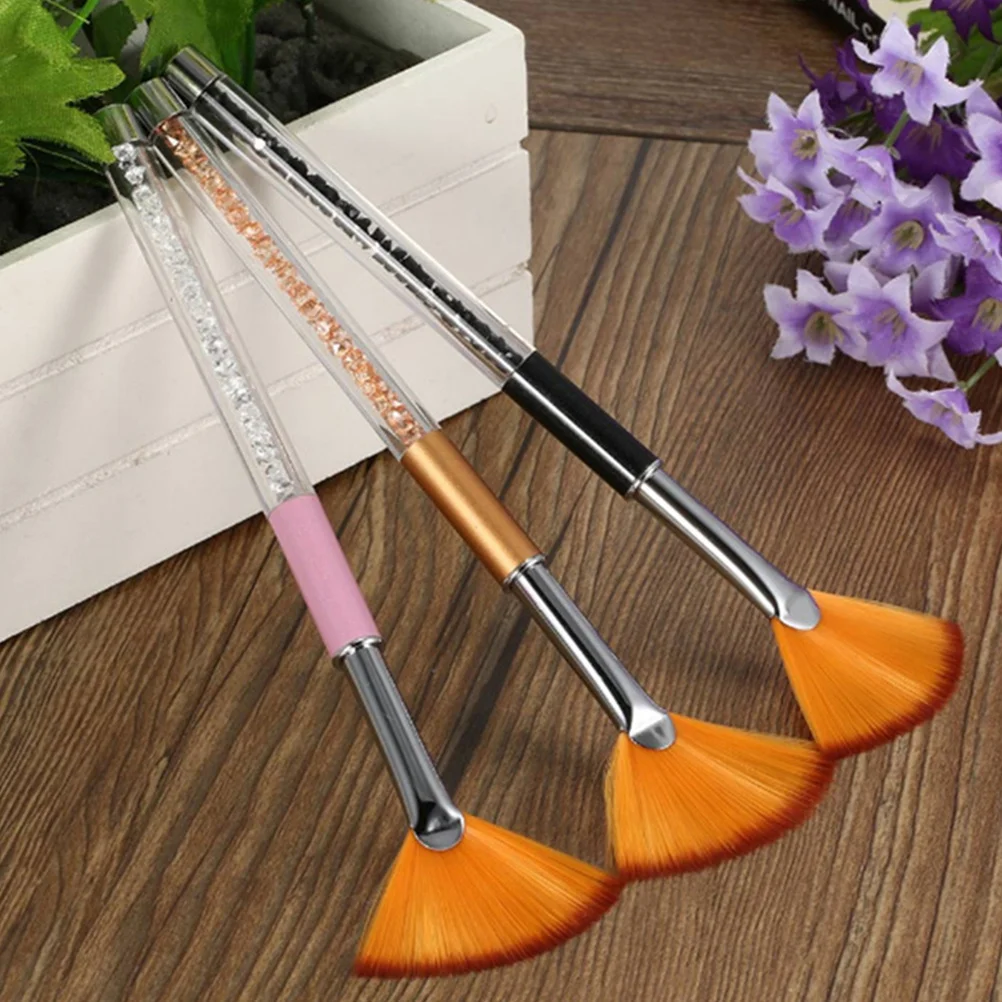 

1Pcs Nail Art Pen Flat Fan Shape Drill Handle Gradient Color Durable Professional Nail Painting Brush Liner Tool for Women
