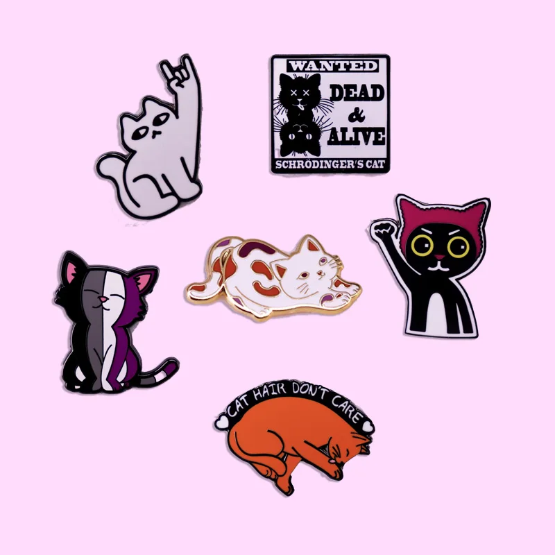 Cute Cat Enamel Pin…